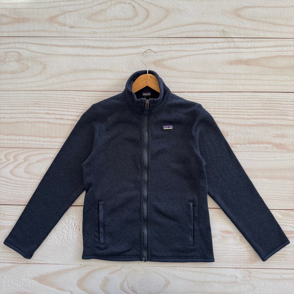Patagonia Kids Better Sweater Boys Youth Size L (12) Full Zip Fleece Jacket Navy